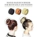 Hair Bun Maker - Easy Sock Buns Fast French Curler Magic Donut Twist Shaper - Perfect DIY Accessories Styling Tool for Girls Women - 3 PCS (Black, Blonde, Brown), 1 Metal Lotus Hair Clip, 1 Hair Tie