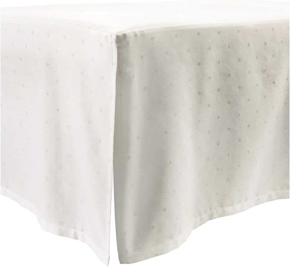 Cot Skirt Dotted White, Easy to Keep Clean; Machine wash hot (60°C), Assembled Size Length: 140 cm Width: 70 cm, Materials Skirt: 55% Lyocell, 45% Cotton Lining: 100% Polypropylene