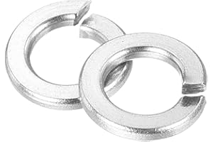 uxcell #8 Split Lock Washer, 100Pcs 304 Stainless Steel Spring Lock Washers Metal Split Ring Washer for Screw Bolts Machinery
