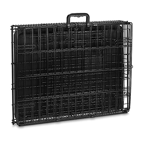 Amazon Basics Single Door Folding Metal Dog Crate Kennel with Liner