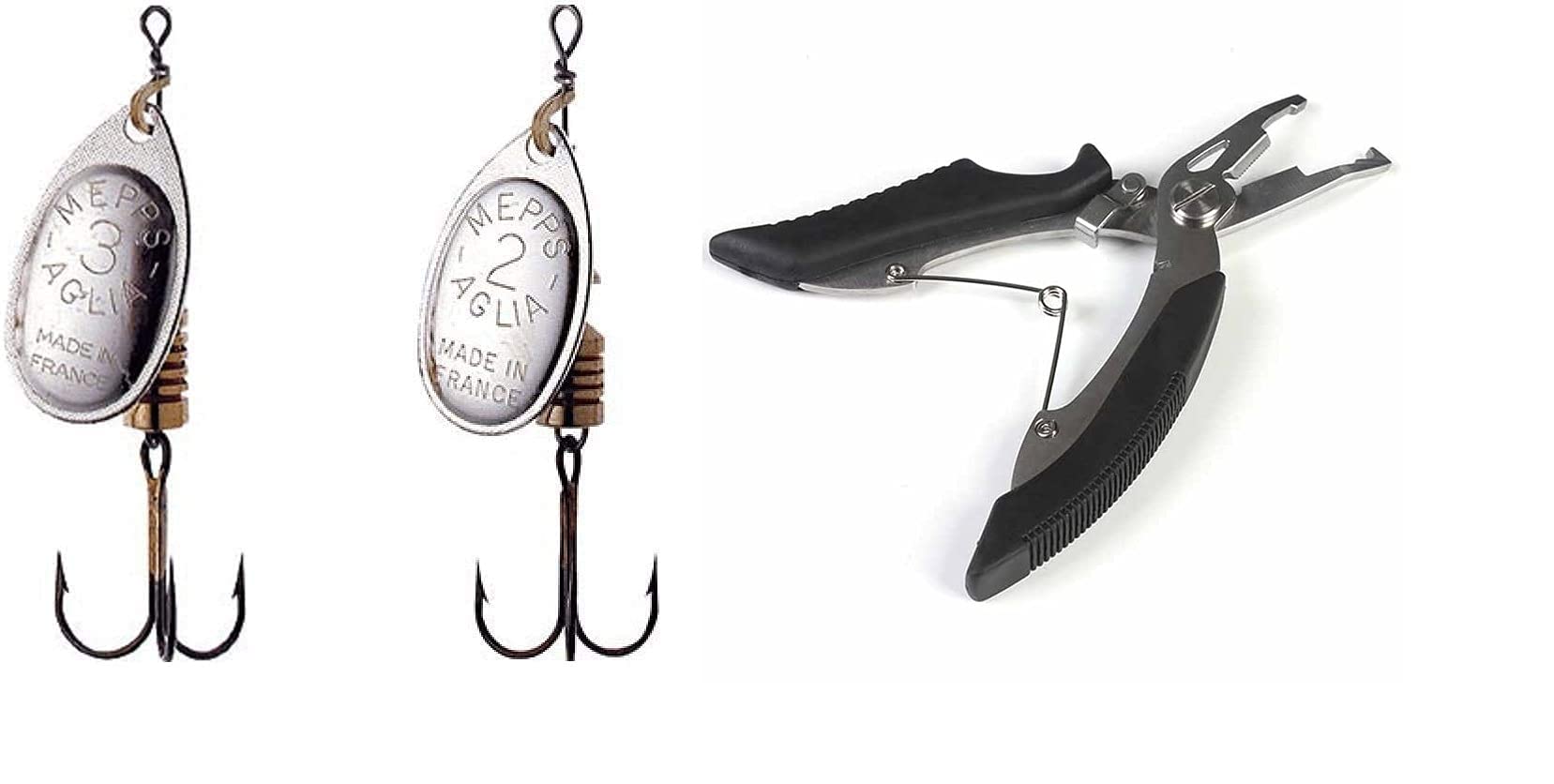 Mepps Aglia set of 1 x Mepps Aglia silver, size 2 + 1 x Mepps Aglia silver, size 3