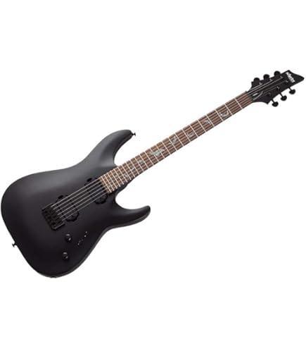 Amazon.com: Schecter Damien-7 SBK Electric Guitar - Satin Black