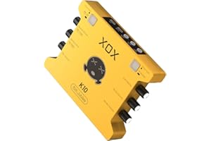 GENERIC XOX K10 live streaming audio interface for gaming recording bubbing teaching and k song. Stream sound card with 3.5/6.5 microphone,bluetooth and wireless OTG connect（yellow）