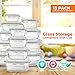 Chef's Star CHST13GLASS Glass Storage Containers, Clear