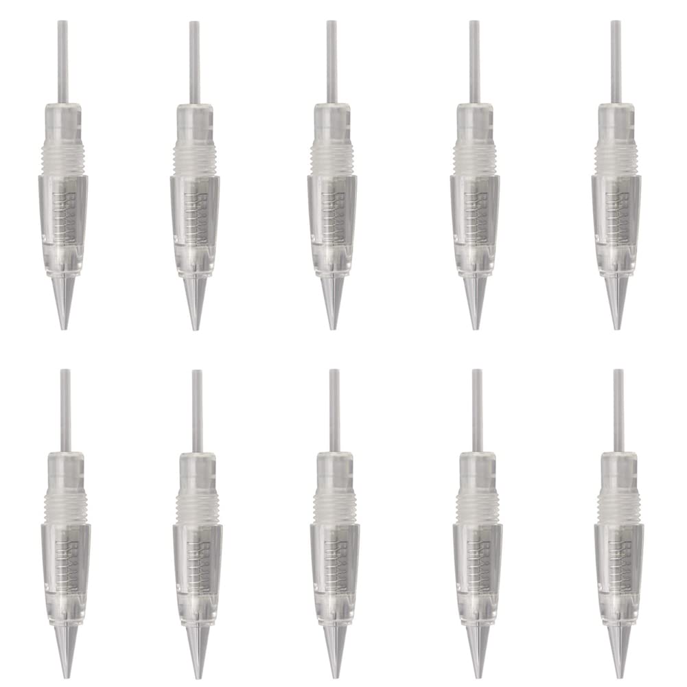 MTSM 10PCS Disposable Tattoo Needles Makeup Cartridge Needles microblading Needle Shading Brows Replacement Cartridges for Makeup Tattoo Machine Pen BJ094(1R)