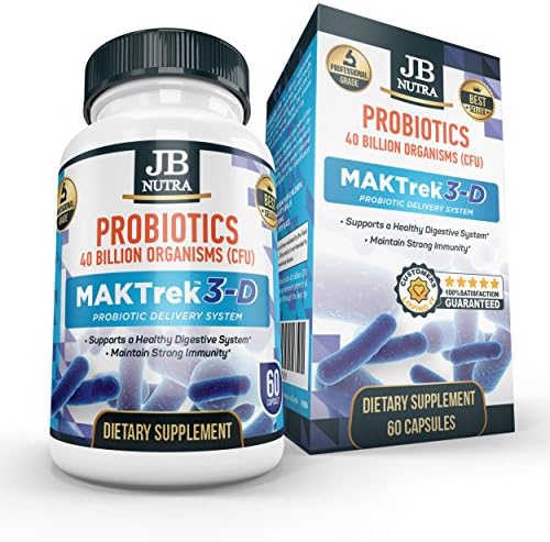 Probiotics 40B CFU, Original Formula, Great for Women and Men - Complete Daily Supplement by JB NUTRA