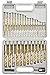 Tooluxe 10055L Titanium Coated Hex Shank Drill Bit Set, 30 Piece | Quick Change Design | 1/16" - 1/2" primary