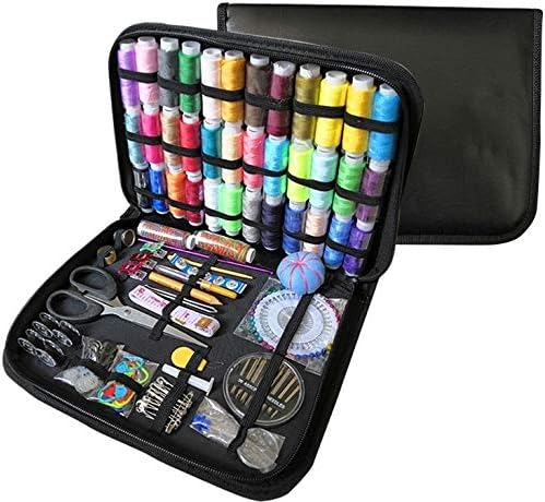SKUDGEAR Over 170 XL Supplier Mega Sewing Kit, 38 XL Spools of Threads with Big Portable Pouch for DIY, Beginners, Emergency, Kids, Summer Campers, Travel and Home