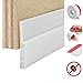 Strongman Tools | Door Draft Stopper Sweep for Exterior/Interior Doors, Weatherproofing Seal Strip Under Door Draft Blocker, Soundproofing Bottom Weather Stripping, Large, White | 1 Meter 2