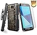NageBee Galaxy J7 Sky Pro Case, Galaxy J7 Prime / J7 2017 w/[Tempered Glass Screen Protector], [Heavy Duty] Armor Shockproof [Belt Clip] Holster [Kickstand] Combo Case for Samsung Galaxy Halo -Camo