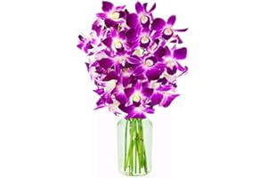 eflowerwholesale - Mother's Day Purple Orchid with Vase