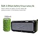 Portable Waterproof Speaker, Wireless Outdoor Speakers for iPhone with Fm Radio, Loud Dual Strong Bass, Microphone, NFC- Army Green