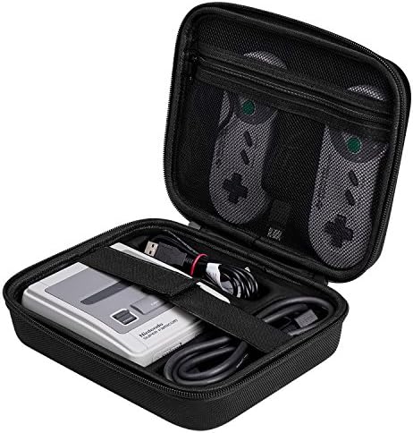 Storage Case for Super NES Classic Mini, iDudu Portable Travel Deluxe System Carrying Case for 2017 SNES Classic Mini Edition with Console, 2 Controllers and HDMI Cable (Black)