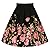 SheIn Women's Casual Floral Print Vintage Box A-Line Pleated Midi Skirt