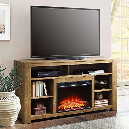 TV Stand With Electric Fireplace Heater Entertainment Media Center Console 65"