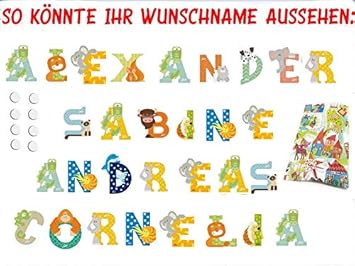6 Sevi Holzbuchstaben Tiere für Wunschname inkl Geschenkverpackung Türbuchstaben Kinderbuchstaben Holz Dekobuchstaben (6 Holz
