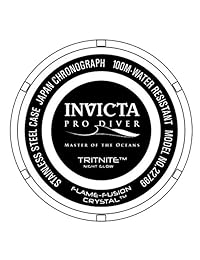 Invicta 'Pro Diver' acero inoxidable y silicona reloj Casual de cuarzo de los hombres, color: negro (Modelo: 22799)