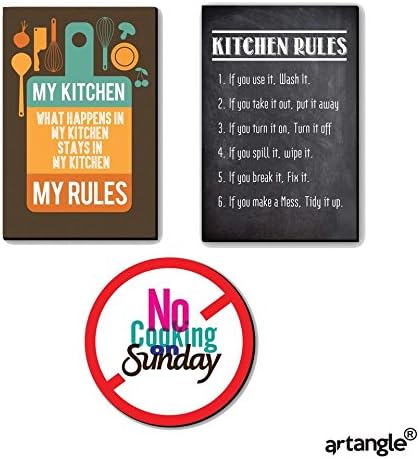 Artangle Fiberboard Seven Rays Creative  Fridge /Multipurpose  Magnets  (Set of 3)