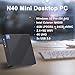 N40 Mini PC Intel Celeron N4000(up to 2.6GHz), Fanless Windows 10 Pro Mini Computer, DDR4 4GB+64GB eMMC, UHD 4K@60Hz, DIY SSD, Dual Band WiFi, HDMI&VGA, Support Auto Power On, PXE Boot, WOL, RTC Wakethumb 1