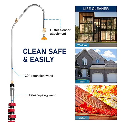 24 FT Pressure Washer Extension Wand, Extension Pole for Pressure