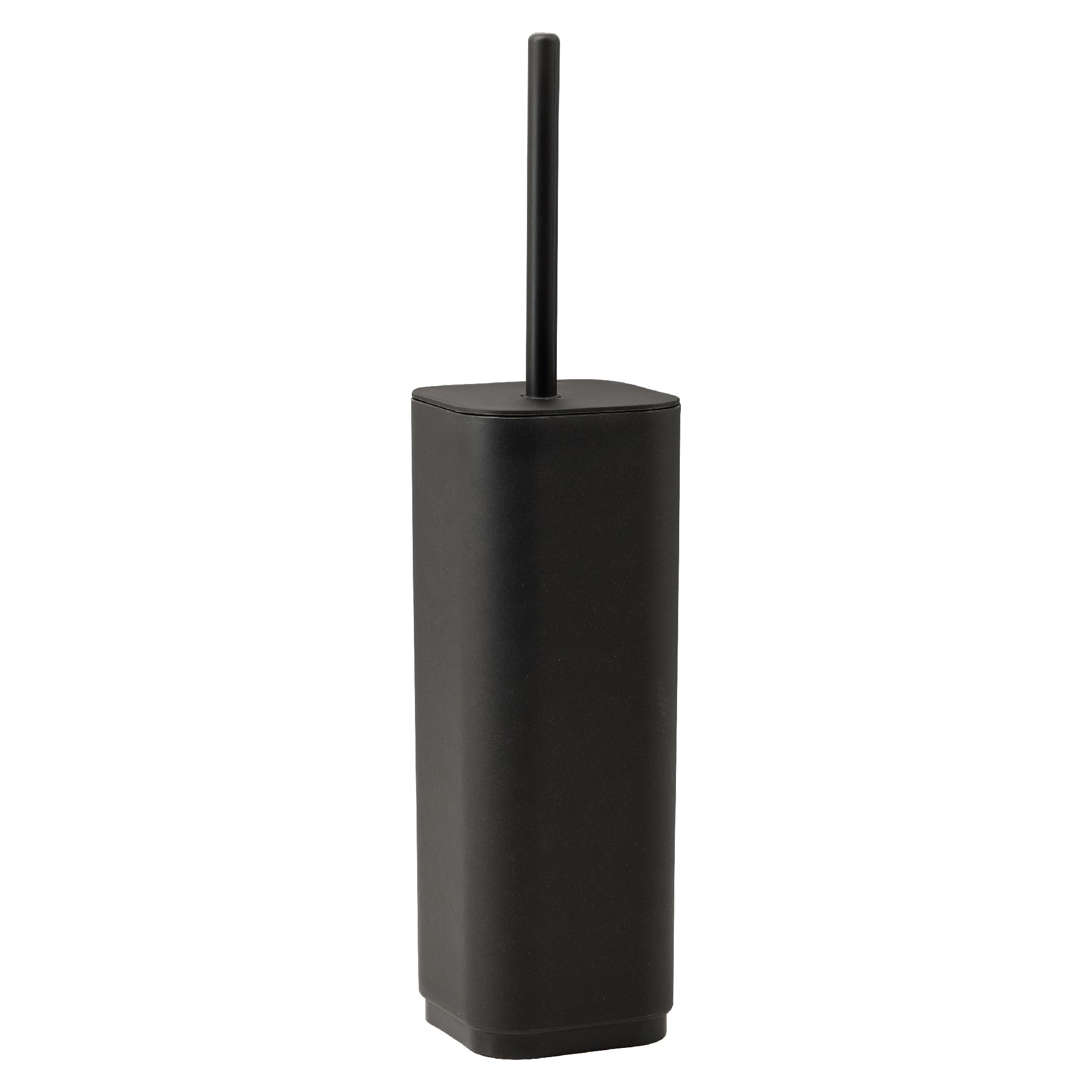 GEDY | Toilet Brush Seventy Ekoplà, Toilet Brush Made with Recycled Material, Matt Black, 9 x 9 x 38.8 cm, Made in Italy