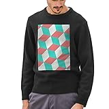 Mr.Roadman Men's White 3d Cubes DIY Personalized