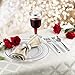 BloominGoods 50 Pack Silver Rimmed Disposable Wine Glasses | 7 oz. Premium Clear Hard Plastic Fancy Wine Cups (50-Pack)