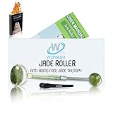 Top Rated Jade Roller for Face by Wonash | 100% Natural Jade Stone | Bonus Ebook | 100% Handmade | Anti-Aging, Anti-Wrinkle Beauty Skincare Tool | for Face, Neck & Eyes
