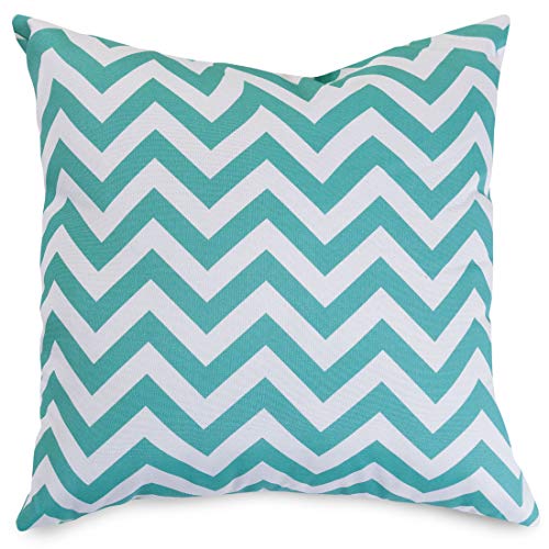 Majestic Home Goods Teal Chevron Indoor/Outdoor Large Pillow 20" L x 8" W x 20" H
