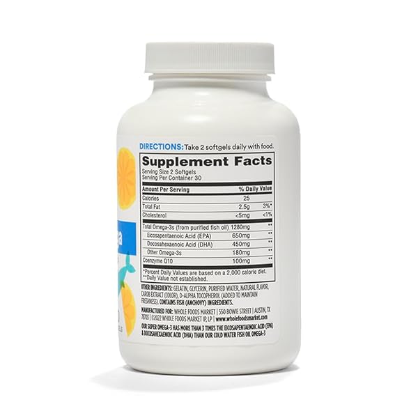 365 BY WHOLE FOODS MARKET, SUPER OMEGA + COQ10, 60 COUNT