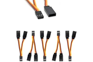5 Pcs JR/Futaba Style Servo 1 to 2 Y Harness Leads Splitter Cable Male to Female Extension Lead Wire for RC Models Airplane 7