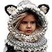 JennyShop Winter Kids Warm Fox Animal Hats Knitted Coif Hood Scarf Beanies for Autumn Winter, Grey