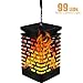 EOYIZW Solar Lantern Lights Outdoor Garden Decor, Upgraded 99LEDs Dancing Flickering Solar Hanging Flame Lights- IP65 Waterproof Tabletop Lamp Lanterns for Decor Garden Patio Path Deck Yard 1Pack