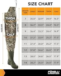 Foxelli Hip Waders – Waterproof Camo Hip Waders
