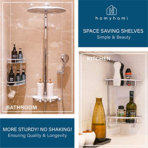 homyhomi No Drill Shower Shelf Corner, Shower Caddy Organizer, Shampoo