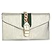 Designer Evening Envelope Clutch Bags Wristlet Purse Cross Body Bag with Chain (Gold)