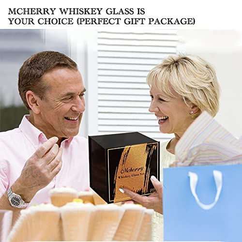 Mcherry OLD LIVES MATTER Whiskey Glass and Ice Ball Mold Gift Set , 10 oz Whiskey Glass - 2.5 Inch Round Ice Cube Molds Old Man Gift Ideas for Christmas Birthday Retirement Anniversary