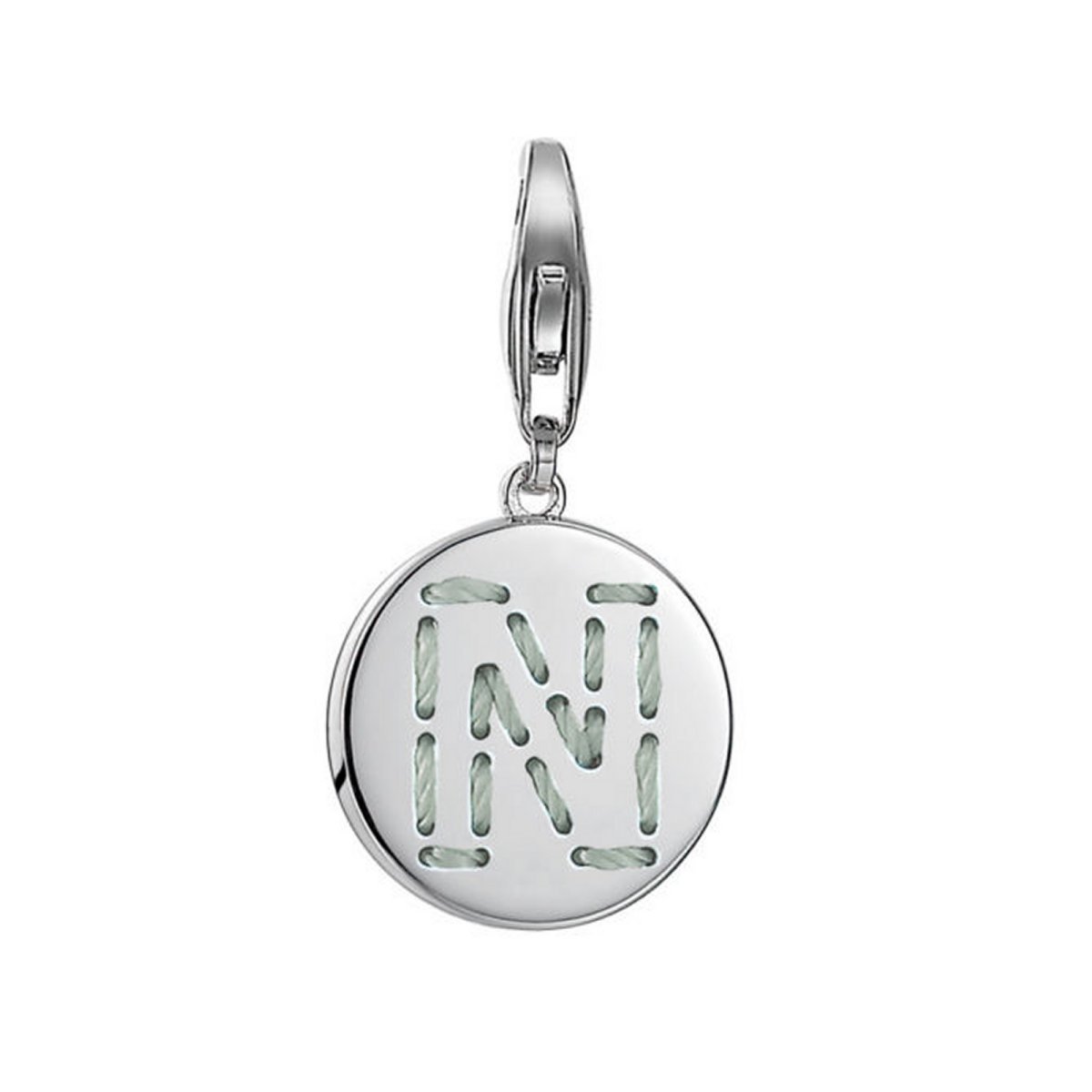 ESPRIT ESCH91136A000 Women's Charm 925 Sterling Silver Rhodium Plated Letter Fabric N