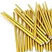 Geeklife 96 Pcs Reusable Paper Straws,100% Biodegradable Drinking Straws,Eco-friendly and Healthy, 7.75 Inches,Golden Yellow