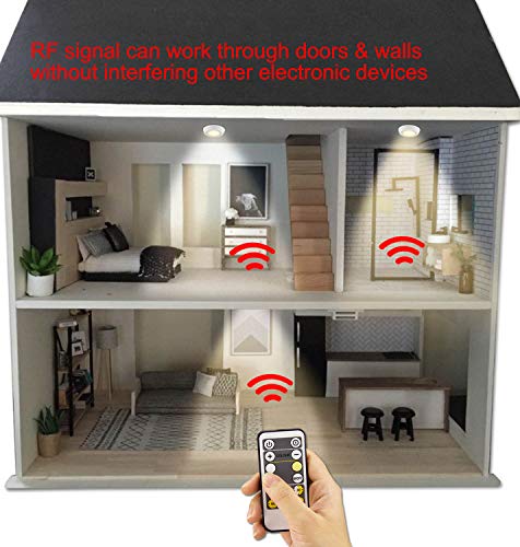 LUXSWAY Wireless Motion Sensor Ceiling Light, Battery Operated Light with Remote RF Signal Detector, Cool /Warm White Shower Light ,Bright Light Timer for Gargage Stair Closet Hallway 5.67 Inch - Thumbnail 3