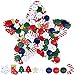 Supla 230 Pcs Assorted Mixed Painted Christmas Wood Buttons Sewing Buttons with 2 Holes Christmas Stocking Tree Snow Star Cane Wooden for Crafting Sewing Scrapbooking Embellishment