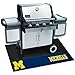 FANMATS 12126 Michigan Wolverines Vinyl Grill Mat - 26in. x 42in. - Deck Patio Protective Mat | Oil, flame, and UV resistant