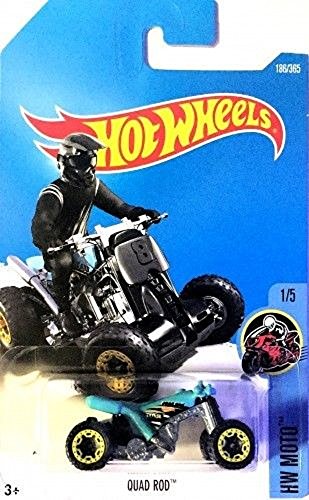 Hot Wheels 2017 HW Moto Quad Rod (ATV) 186/365, Turquoise