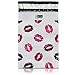 25 Pack 6x10 Pink Lips Kisses Poly Bubble Mailers Padded Shipping Envelopes Bags with Custom Designer Printed Boutique Pattern and Self Seal Adhesive Strip - Large Heavy Duty Waterproof Bulk Combo