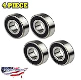 4-PIECES 6204-2RS Ball Bearing 20x47x14mm, Rubber Sealed Deep Groove Best Quality By Jeremywell?Jeremywell