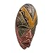 NOVICA Red and Yellow Carved Wooden African Wall Mask from Ghana, Stunning Amahle' (292563)