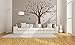 Giant Family Tree Wall Decals Photo Tree Wall Decals with Birds Wall Stickers for Living Room Nursery Bedroom Decoration (Coffee Brown)