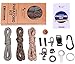 The Friendly Swede Premium Paracord DIY Kit with 3 x 350lb Military Grade Paracord (total 36 feet), More than 10 Accessories, (Army Green Camo/Desert Camo/Digital Camo)