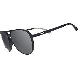 goodr Mach G Polarized Sunglasses Women & Men | Large Sized, Aviator Frames, UV400, Non-Reflective/Mirrored Lenses, No Slip,