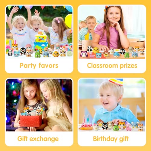 24PCS Party Favors for Kids - Cute Animal Squishy Toys Bulk for Grandkids Stocking Stuffers for Kids Pinata Stuffers Birthday Gifts for Boys & Girls Classroom Prizes